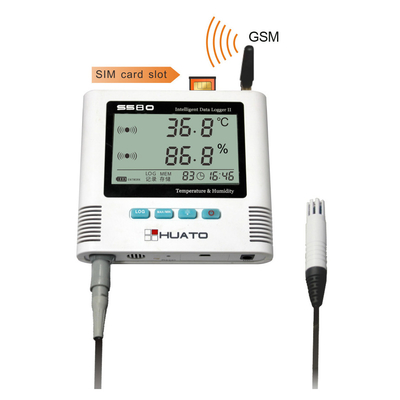 China Maderero de datos del G/M de la humedad de la temperatura de 8℃ Refrigerature con la función HUATO S580-EX-GSM de la alarma del LED y de los sonidos proveedor