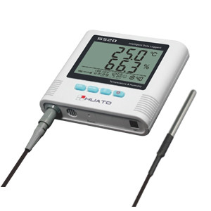 China Mac del maderero de datos de la humedad de la temperatura de la alarma S500 compatible con la exhibición grande del LCD proveedor
