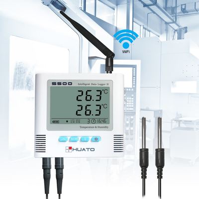 China Monitor material de la humedad de Wifi del ABS de la industria, maderero de la temperatura de S500- Wifi proveedor
