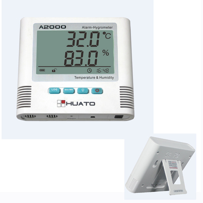 China Detector al aire libre interior material de la alarma del higrómetro del termómetro de Digitaces del ABS proveedor
