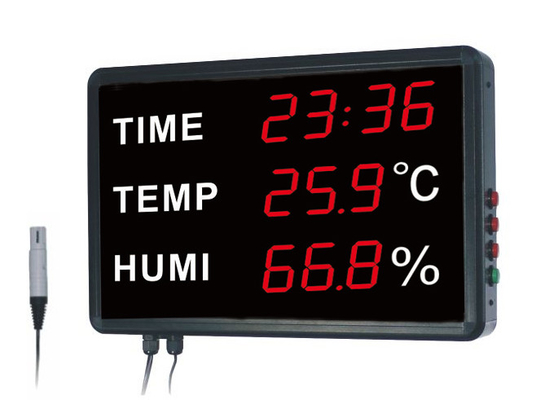 China De la humedad termómetro e higrómetro de tiempo-temperatura de Digitaces simultáneamente para Warehouse y el sitio proveedor